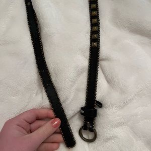 Plus black gold studded belt
